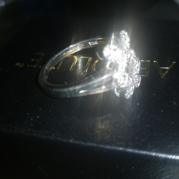 Absolute Simulated Diamond Ring Sterling Silver 8 - Picture 5 of 8